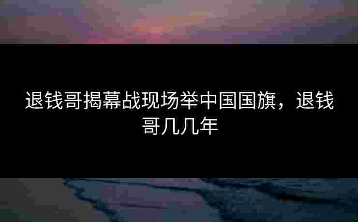 退钱哥揭幕战现场举中国国旗，退钱哥几几年